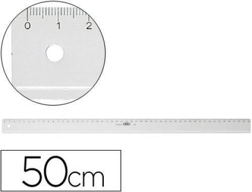 Regua m+r 50 cm plastico transparente , Memorex , 52840 , 4004627214013